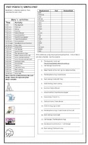 Simple past and past perfect practice 