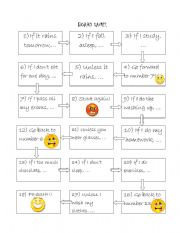 English Worksheet: First conditional board game 