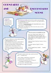 COUNTABLE  AND  UNCOUNTABLE  NOUNS