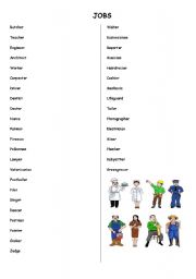 English worksheet: jobs