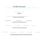 English worksheet: Profile Pyramid