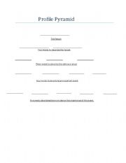English Worksheet: Profile Pyramid