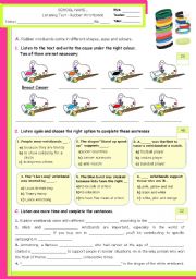 English Worksheet: Rubber Wristbands - Whats their meaning?  -  Listening test