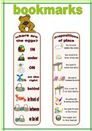 English Worksheet: bookmarks and exercises 7 (22.02.12)