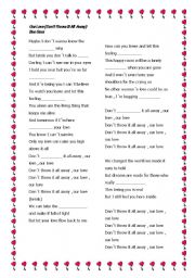 English Worksheet: Bee gees - our love