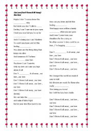 English worksheet: Bee gees - our love