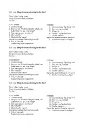 English Worksheet: ROLE PLAY POLICEMAN