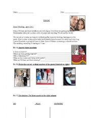 English Worksheet: Test based on THE ROYAL WEDDING of Kate and William