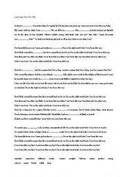 English Worksheet: Lady Gaga/Born This Way Song Worksheet