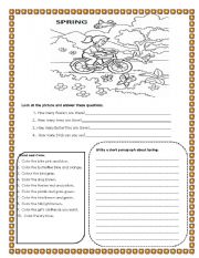 English Worksheet: Spring