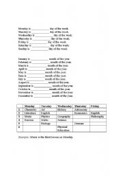 English worksheet: Ordinals