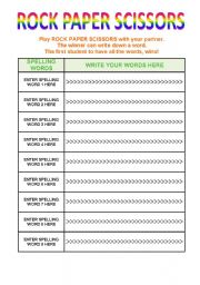 English Worksheet: Spelling test practice