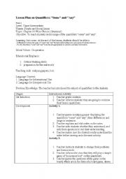 English Worksheet: some and any