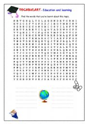 English worksheet: New Cutting Edge Elementary-Vocabulary: Education and learning