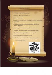 English Worksheet:  CHARLES DICKENS