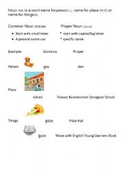 English worksheet: NOUN