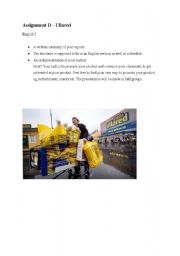 English Worksheet: Assignment Ullared