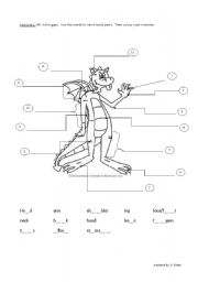 Face and Body Words Worksheet