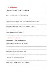 English worksheet: bbc business