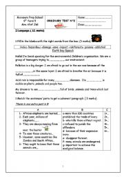 English Worksheet: test