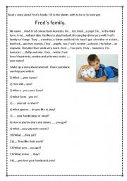 English Worksheet: Family