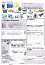 AROUND THE WORLD. Different ways of traveling - vocabulary intro