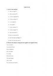 English worksheet: Two exercises on the verb 