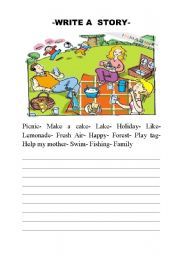 English Worksheet: Write a Story