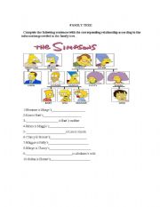 English Worksheet: family tree