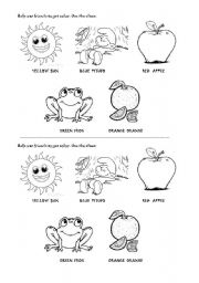 English Worksheet: COLOR ASSOCIATION