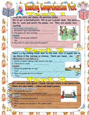 English Worksheet: Reading test for beginners- 2 pages