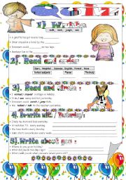 English Worksheet: General Vocabulary & Past Simple  Quiz