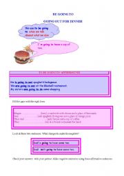 English Worksheet: Going out for dinner