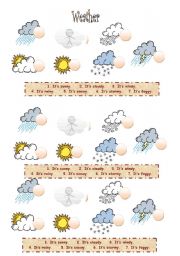 English Worksheet: Weather Sorting