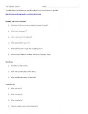 English Worksheet: Mythology Computer Assignment
