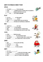 Choose the Correct Form of Verbs