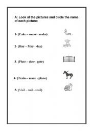 English worksheet: Vocabulary Worksheet ( Grade 1 )