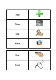 English worksheet: Cooking vocabulary 