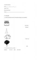 English worksheet: A test