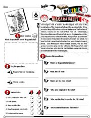 English Worksheet: RC Series_Canadian Edition_10 Niagara Falls (Fully Editable + Key) 
