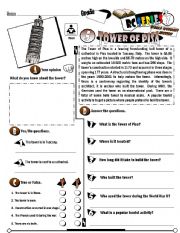 English Worksheet: RC Series_World Wonders Edition_05 Tower of Pisa (Fully Editable + Key) 