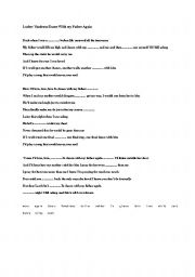 English worksheet: Luther Vandross/Dance With My Father Again Song Worksheet