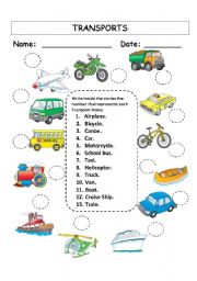 Transports - Matching game