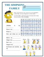 English Worksheet: FAMILY SIMPSONS