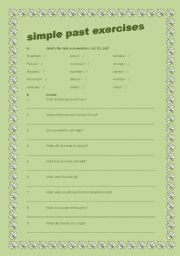 English Worksheet: Past Tense