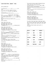 English Worksheet: Justin Bieber - Baby lyric