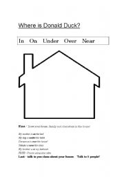 English Worksheet: Where is Donald Duck