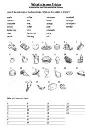 English Worksheet: Whats in your fridge?