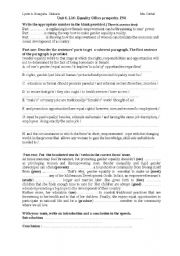 English Worksheet: equality offers prosperity (handout)