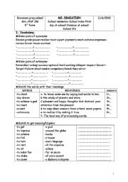 English Worksheet: worksheet ( remedial work)